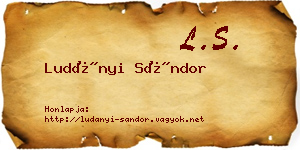 Ludányi Sándor névjegykártya