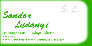 sandor ludanyi business card
